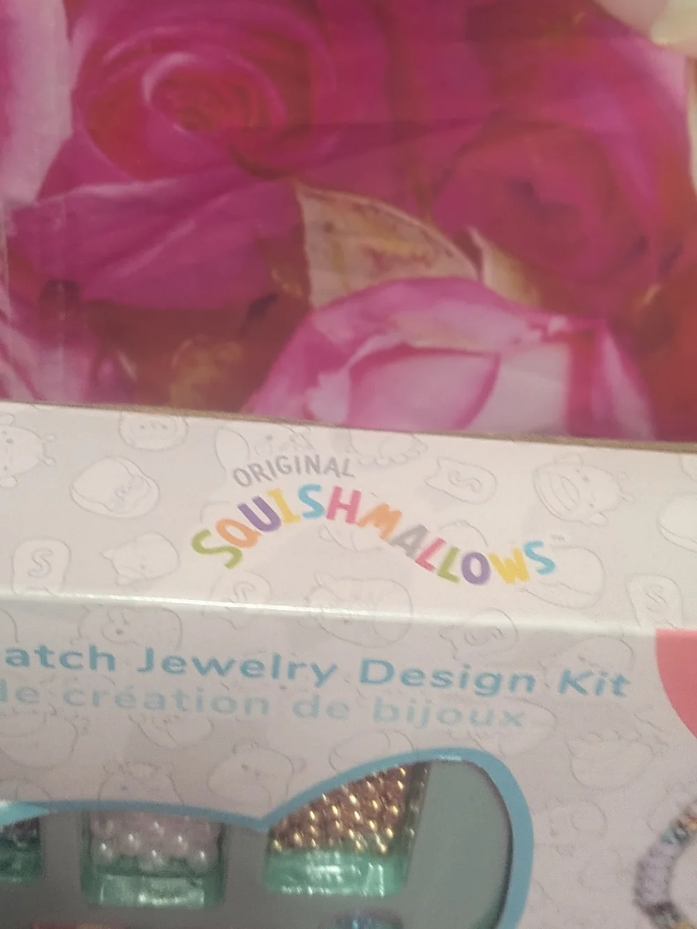 Squishmallows Mix & Match Jewelry Design Kit - Blue/Pink Bead Set